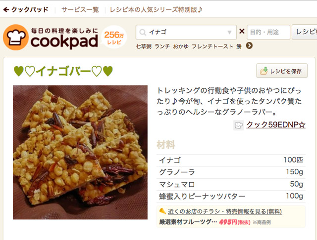 japanese bug recipe of grasshopper granola bars